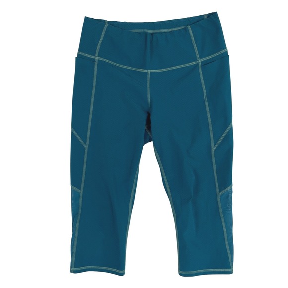 Athleta Women's Teal Blue High Rise Capri Leggings with Pockets Small 26W - Picture 1 of 6